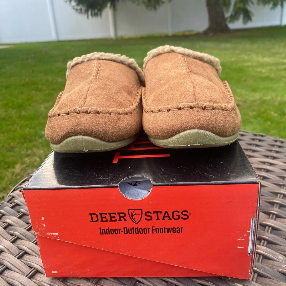 NWT/NIB Deer Stags Toddler Lil Nordic Indoor-Outdoor Slipper in Chestnut (13)